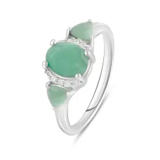 Серебряное кольцо SilverBreeze с натуральным изумрудом 1.592ct (2111122) 18