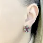 Серебряные серьги SilverBreeze с натуральным сапфиром 6.029ct рубином изумрудом (2112419)