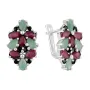 Серебряные серьги SilverBreeze с натуральным сапфиром 6.029ct рубином изумрудом (2112419)