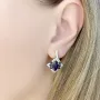 Серебряные серьги SilverBreeze с натуральным сапфиром 4ct (2112785)