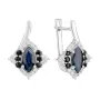 Серебряные серьги SilverBreeze с натуральным сапфиром 4ct (2112785)