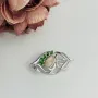Серебряная брошка SilverBreeze с натуральным перламутром (2113294)