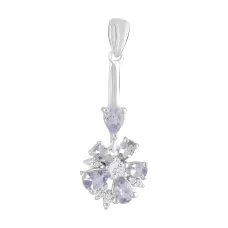 Серебряная подвеска SilverBreeze с танзанитом 1.905ct топазом белым (2115113) Серебряная подвеска SilverBreeze с танзанитом 1.905ct топазом белым (2115113)
