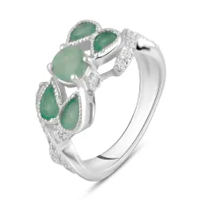 Серебряное кольцо SilverBreeze с натуральным изумрудом (2115274) 17.5 Серебряное кольцо SilverBreeze с натуральным изумрудом (2115274) 17.5