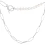 Серебряное колье SilverBreeze с искусственным жемчугом (2115670) 500