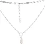 Серебряное колье SilverBreeze с натуральным жемчугом барочным (2115687) 460-510