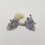 Серебряные серьги SilverBreeze с натуральным танзанитом 7.3ct топазом белым (2116882)