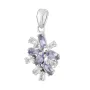 Серебряная подвеска SilverBreeze с танзанитом 7.3ct топазом белым (2117063)
