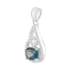 Серебряная подвеска SilverBreeze с мистик топазом (2117124) Серебряная подвеска SilverBreeze с мистик топазом (2117124)
