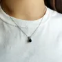 Серебряное колье SilverBreeze с натуральным сапфиром 1.036ct (2118473) 450-480