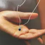 Серебряное колье SilverBreeze с натуральным сапфиром 1.036ct (2118473) 450-480