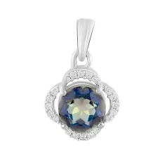 Серебряная подвеска SilverBreeze с мистик топазом 2.18ct (2118541)