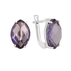Серебряные серьги SilverBreeze с александритом 15.075ct (2119937)