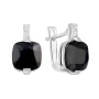 Серебряные серьги SilverBreeze с натуральным сапфиром 7.537ct фианитами (2120117)