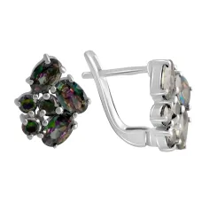 Серебряные серьги SilverBreeze с мистик топазом 5.054ct (2120759)
