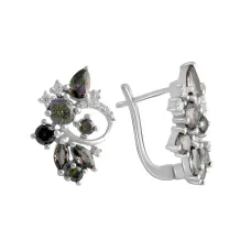 Серебряные серьги SilverBreeze с мистик топазом 5.478ct (2120766)
