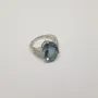 Серебряное кольцо SilverBreeze с натуральным флюоритом 10.18ct топазом белым (2121626) 19