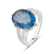 Серебряное кольцо SilverBreeze с натуральным флюоритом 10.18ct топазом белым (2121626) 19 Серебряное кольцо SilverBreeze с натуральным флюоритом 10.18ct топазом белым (2121626) 19