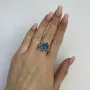 Серебряное кольцо SilverBreeze с мистик топазом (2122012) 18.5