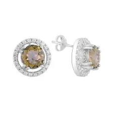 Серебряные серьги SilverBreeze с мистик топазом 3.42ct (2122821)