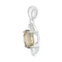 Серебряная подвеска SilverBreeze с цитрином nano 1.15ct фианитами (2122845)
