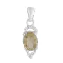 Серебряная подвеска SilverBreeze с цитрином nano 1.15ct фианитами (2122845)