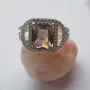 Серебряное кольцо SilverBreeze с натуральным цитрином nano 3.577ct топазом белым (2122913) 17