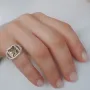 Серебряное кольцо SilverBreeze с натуральным цитрином nano 3.577ct топазом белым (2122913) 17