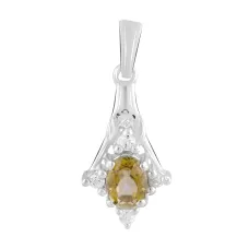 Серебряная подвеска SilverBreeze с цитрином nano 0.87ct (2122944)