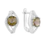 Серебряные серьги SilverBreeze с цитрином nano 4.9ct фианитами (2123026)