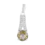 Серебряная подвеска SilverBreeze с цитрином nano 1.8ct фианитами (2123125)