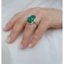 Серебряное кольцо SilverBreeze с изумрудом nano (2123392) 17