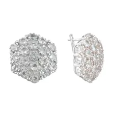 Серебряные серьги SilverBreeze с натуральным топазом 12.046ct (2124436)