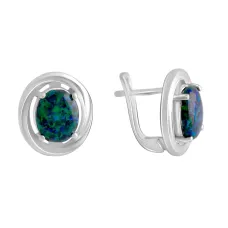 Серебряные серьги SilverBreeze с опалом 2.008ct (2125518)