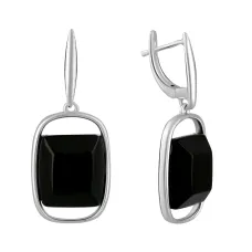Серебряные серьги SilverBreeze с натуральным ониксом 23.175ct (2125945)