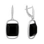 Серебряные серьги SilverBreeze с натуральным ониксом 23.175ct (2125945)