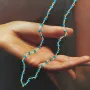 Серебряное колье SilverBreeze с топазом Лондон Блю 10.615ct (2126232) 450-500
