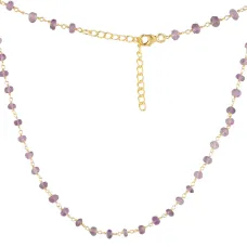 Серебряное колье SilverBreeze с натуральным аметистом 18.469ct (2126249) 450-500