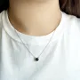 Серебряное колье SilverBreeze с натуральным сапфиром 0.663ct (2126614) 450-500