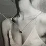 Серебряное колье SilverBreeze с натуральным сапфиром 0.663ct (2126614) 450-500