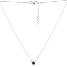 Серебряное колье SilverBreeze с натуральным сапфиром 0.663ct (2126614) 450-500