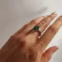 Серебряное кольцо SilverBreeze с топазом Лондон Блю 4.56ct (2127369) 17.5