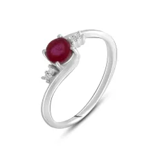 Серебряное кольцо SilverBreeze с натуральным рубином 0.756ct (2127567) 17