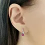 Серебряные серьги SilverBreeze с натуральным рубином 1.348ct (2127574)