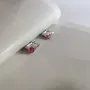Серебряные серьги SilverBreeze с натуральным рубином 1.348ct (2127574)