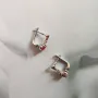 Серебряные серьги SilverBreeze с натуральным рубином 1.348ct (2127574)