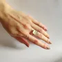 Серебряное кольцо SilverBreeze с кошачьим глазом (2128120) 17