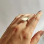 Серебряное кольцо SilverBreeze с кошачьим глазом (2128120) 17
