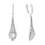 Серебряные серьги SilverBreeze с натуральным жемчугом (2128496)