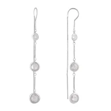Серебряные серьги SilverBreeze с фианитами (2128588)